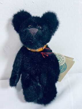 VNTG Boyds Bears J. B. Bean Series BLACKSTONE 7" Studded Collar, Jointed 1985-97
